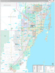 Miami-Dade Premium Wall Map